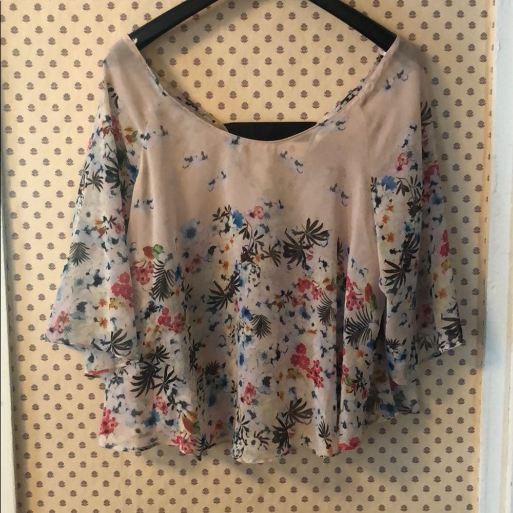 Sheer floral top